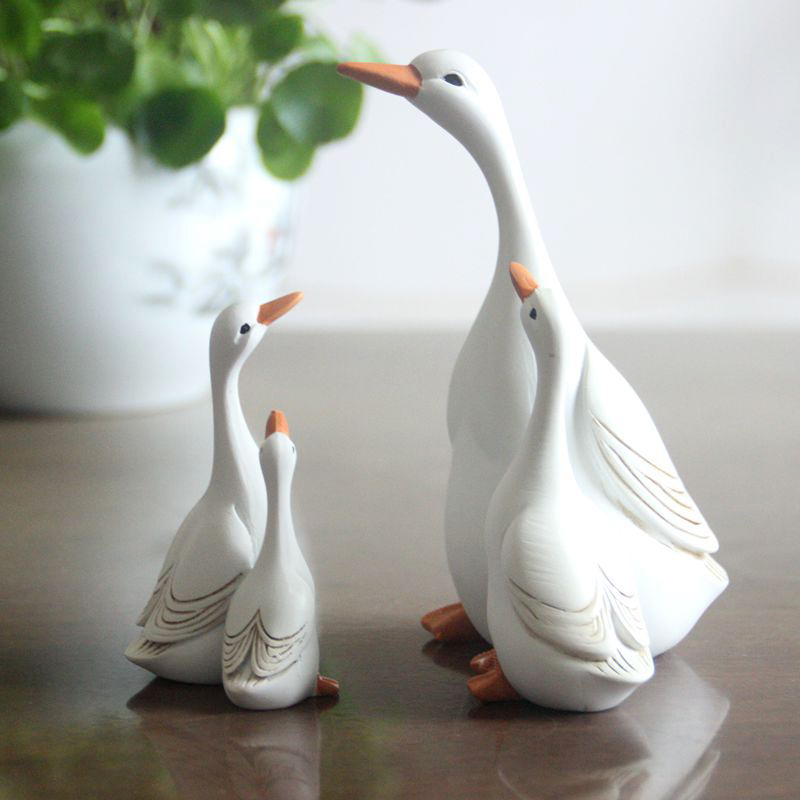 Home Decor Za - 家の装飾のためのかわいいアヒルの樹脂の像