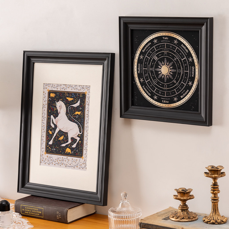 特注高級無垢材大型額縁 レトロブラックフォトフレーム モダン - Bamboo Photo Frame のレビューと価格