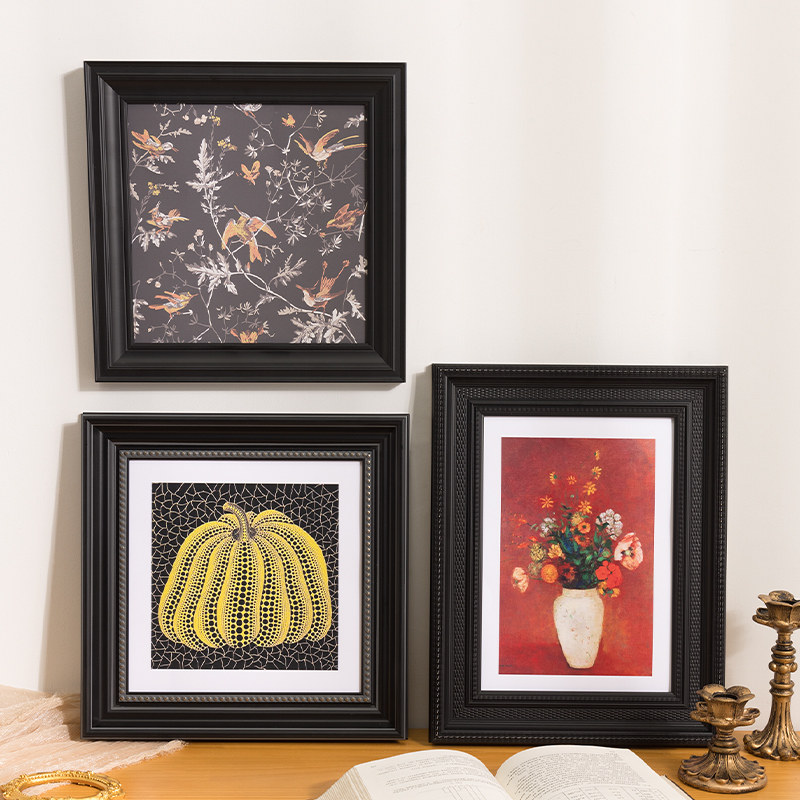 特注高級無垢材大型額縁 レトロブラックフォトフレーム モダン - Bamboo Photo Frame のレビューと価格