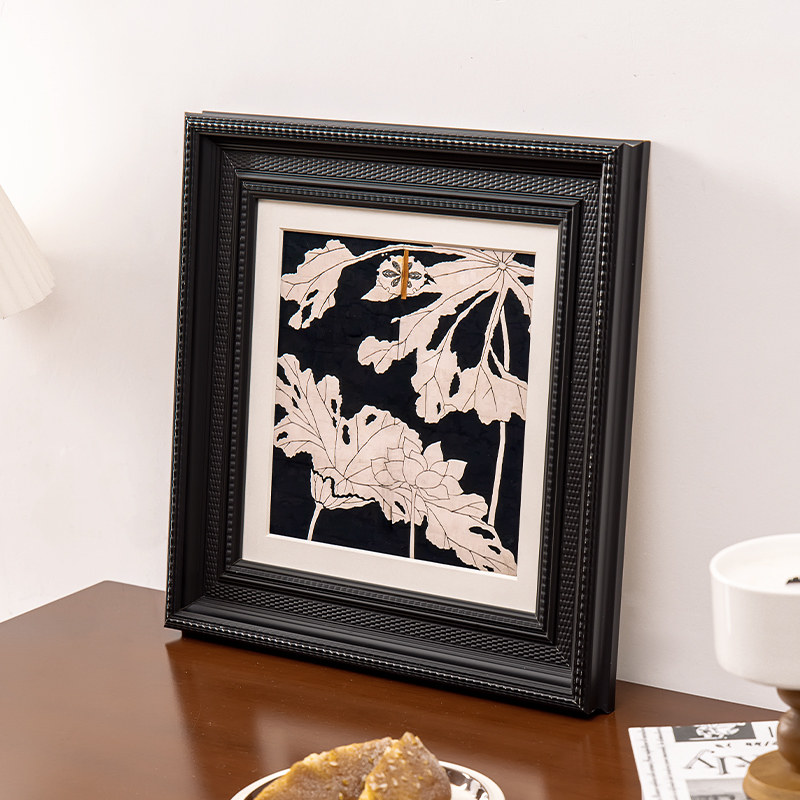 特注高級無垢材大型額縁 レトロブラックフォトフレーム モダン - Bamboo Photo Frame のレビューと価格
