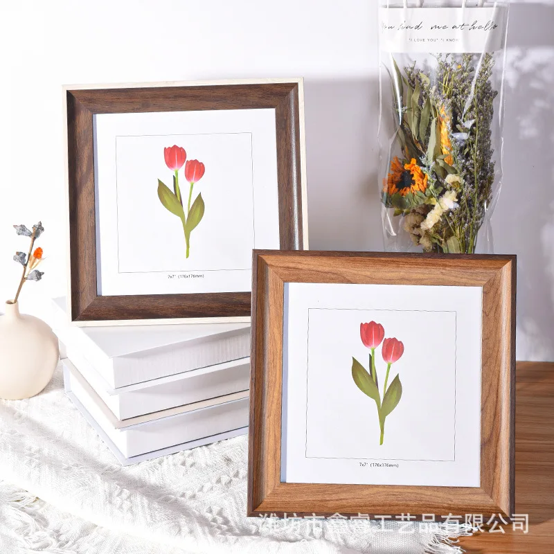 正方形のフォトフレーム。6インチ、7インチ、8インチ、10イ - Bamboo Photo Frame のレビューと価格