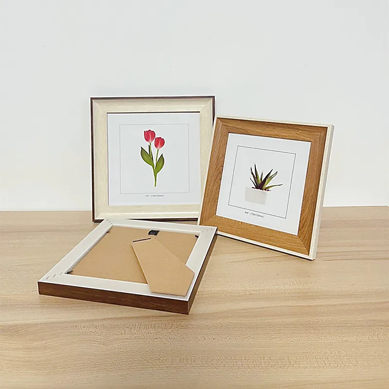 正方形のフォトフレーム。6インチ、7インチ、8インチ、10イ - Bamboo Photo Frame のレビューと価格