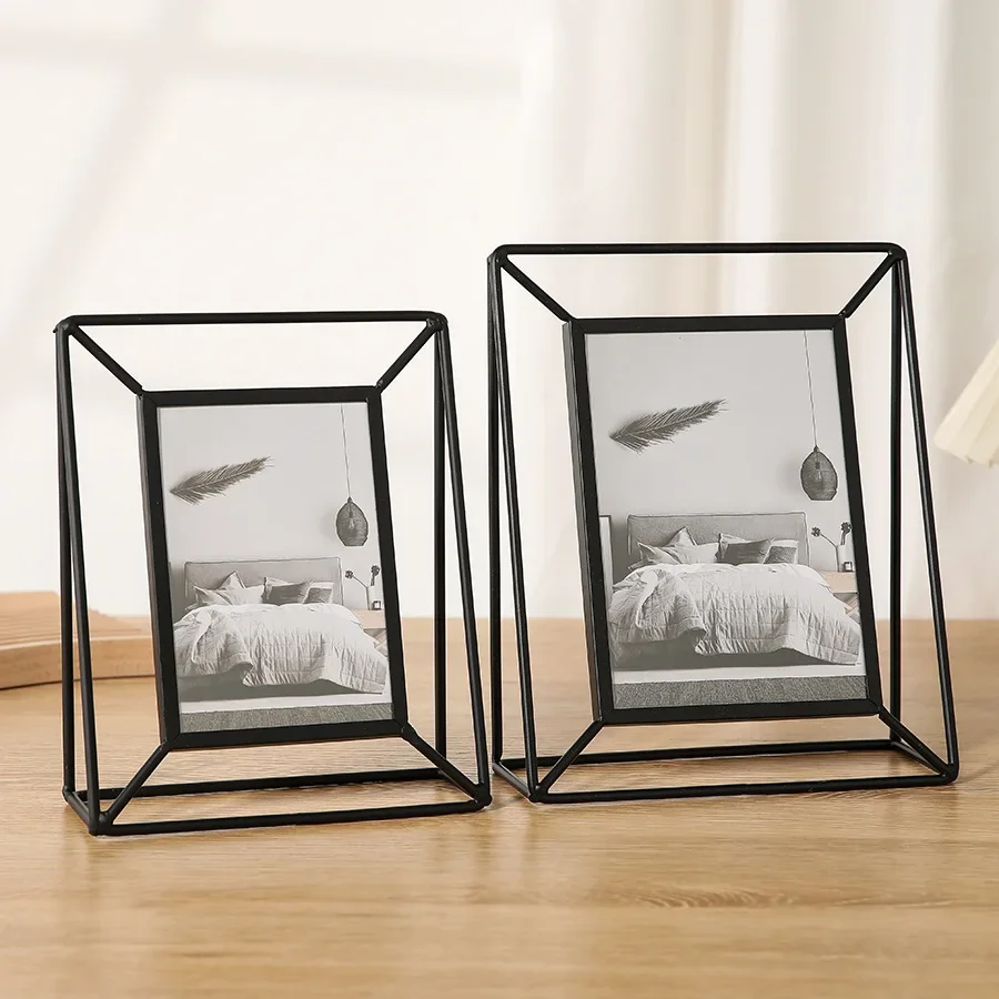 長方形の金属製写真立て、クリエイティブな卓上装飾、スタイリッ - Bamboo Photo Frame のレビューと価格