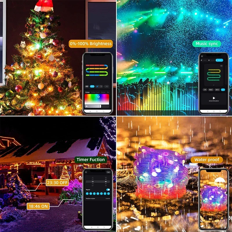 WS2812B個別制御可能なLEDストリングライト RGBI - Home Decor Free App のレビューと価格