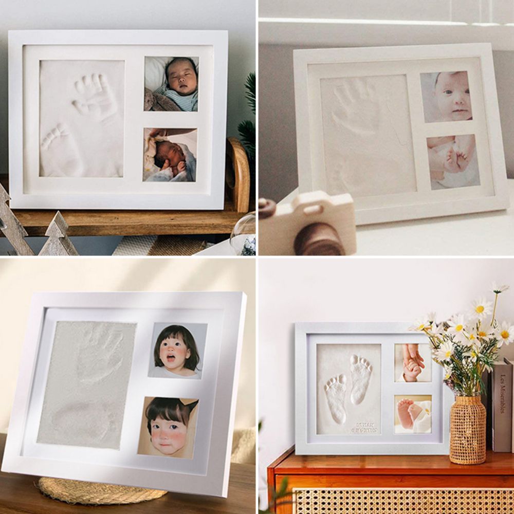 赤ちゃんの手形・足形キット DIY記念品 無毒塗料 フォトフ - Bamboo Photo Frame のレビューと価格
