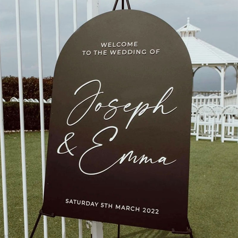 結婚式ウェルカムサインステッカーフレンチスタイル結婚式の装飾 - Home Decor Indonesia のレビューと価格