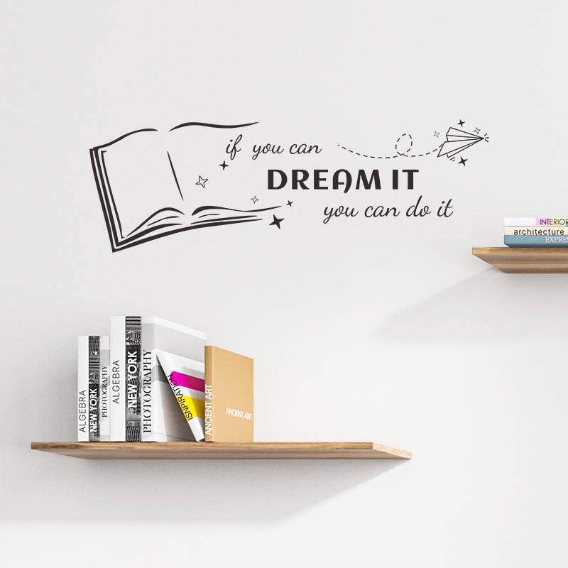 クリエイティブブック英語のことわざウォールステッカーリビング - Home Decor Indonesia のレビューと価格