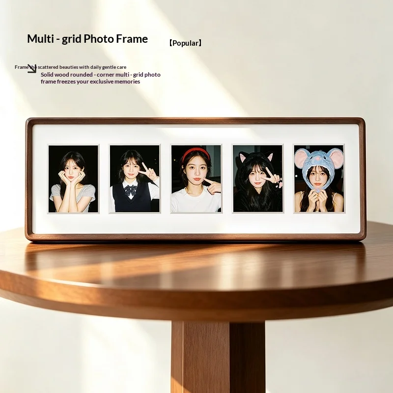無垢材を使用した縦長のフォトフレーム。クルミ材とチーク材を使 - Bamboo Photo Frame のレビューと価格